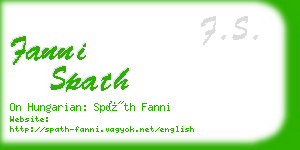 fanni spath business card
